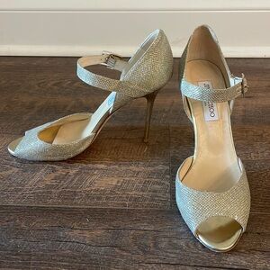 Jimmy Choo Shimmer Gold Heels size 39.5